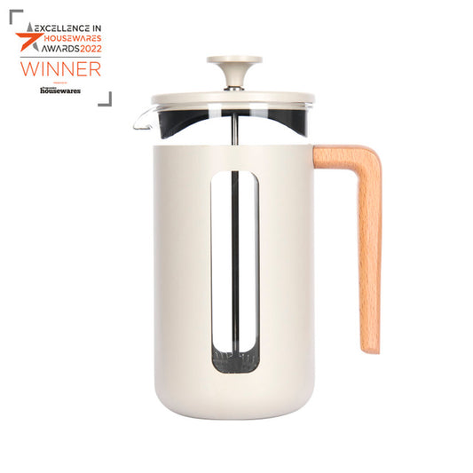 Lc Pisa 8 Cup Cafetiere Latte Wood Handle