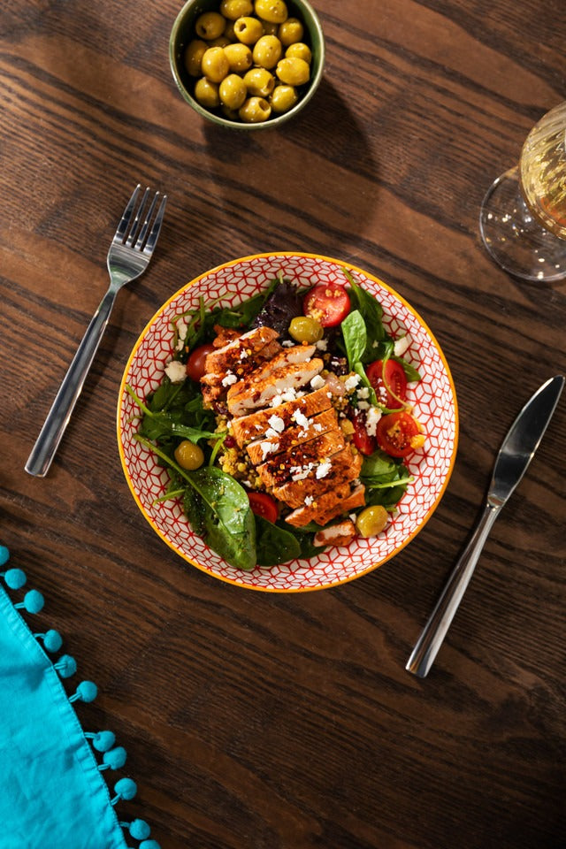 Mikasa Blue Geometric Stoneware Bowl, 900Ml, 21 X 5Cm
