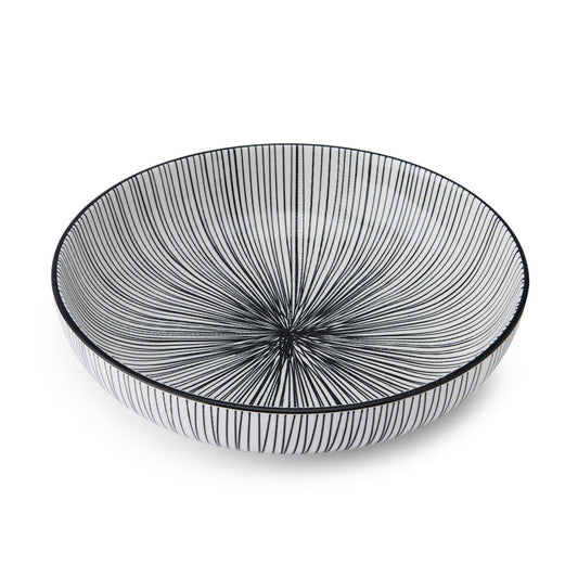 Mikasa Black Stripe Stoneware Bowl, 900Ml, 21 X 5Cm