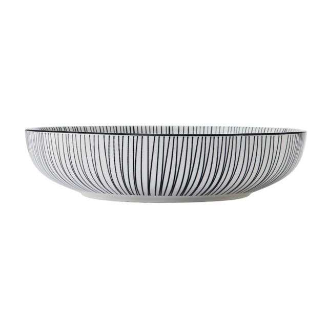 Mikasa Black Stripe Stoneware Bowl, 900Ml, 21 X 5Cm