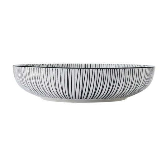 Mikasa Black Stripe Stoneware Bowl, 900Ml, 21 X 5Cm