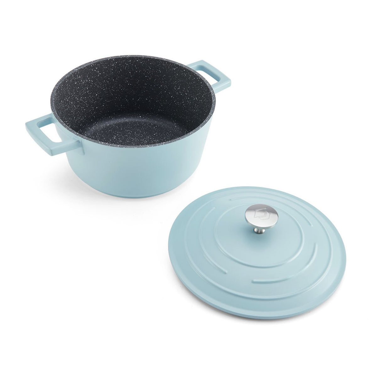 Mastercraft Cast Aluminium Casserole Dish, 2.5L, Sky Blue