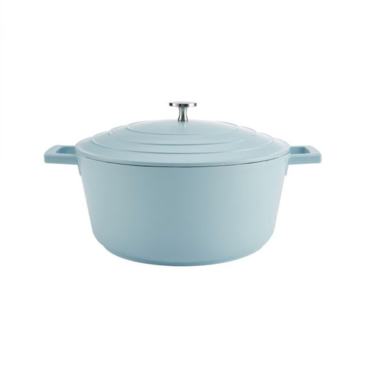 Mastercraft Cast Aluminium Casserole Dish, 5L, Sky Blue