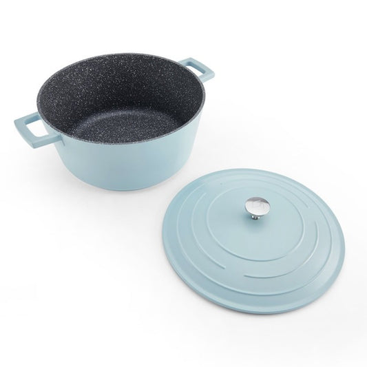 Mastercraft Cast Aluminium Casserole Dish, 5L, Sky Blue