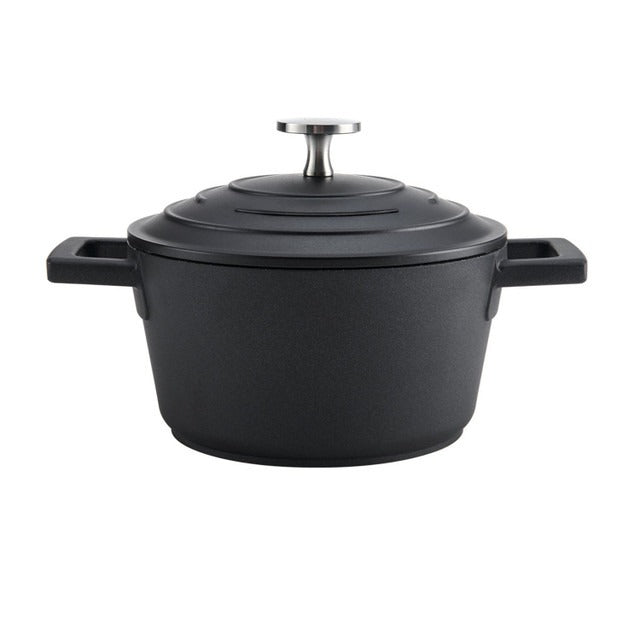 MasterCraft Cast Aluminium Casserole Dish, 1.4L, Black