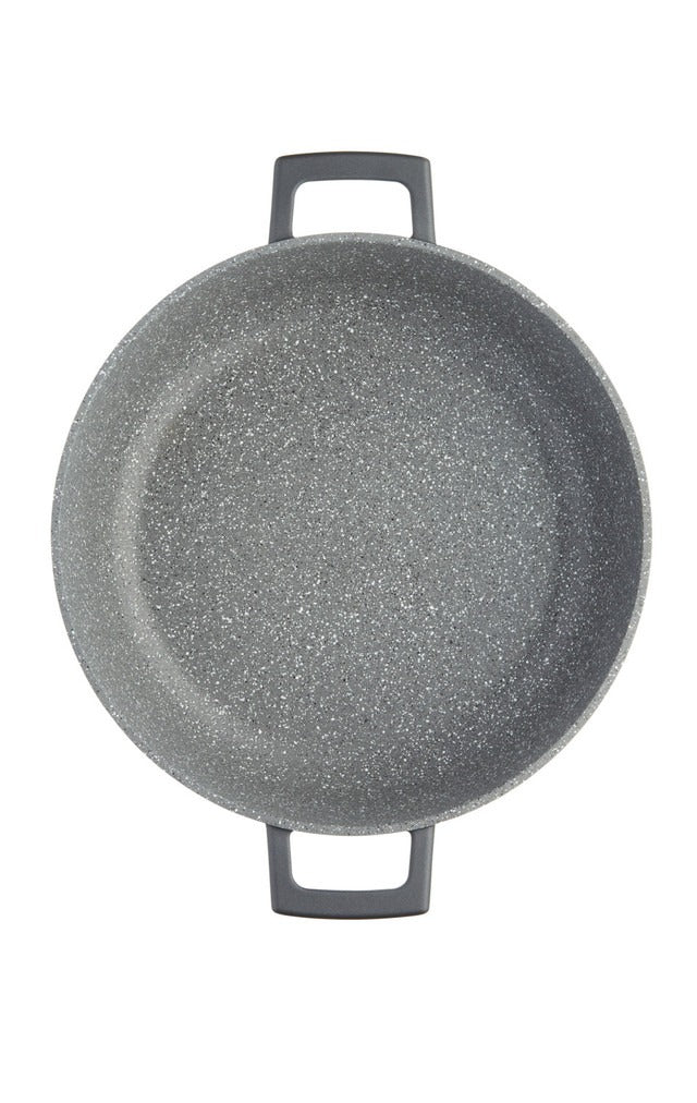 Mastercraft 2.5L Cast Aluminium Casserole Dish With Lid, Black, 20Cm