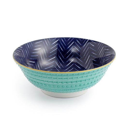 MIKASA INDIGO CHEVRON RAMEN BOWL 21CM