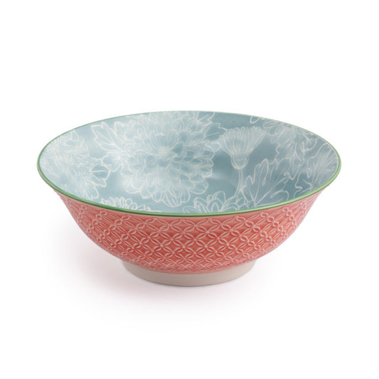 MIKASA GREY FLORAL RAMEN BOWL 21CM