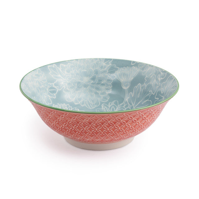 MIKASA GREY FLORAL RAMEN BOWL 21CM