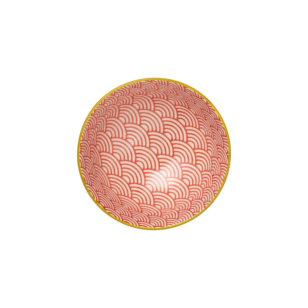 MIKASA BLUE RED ARC NIBBLE BOWL 12CM