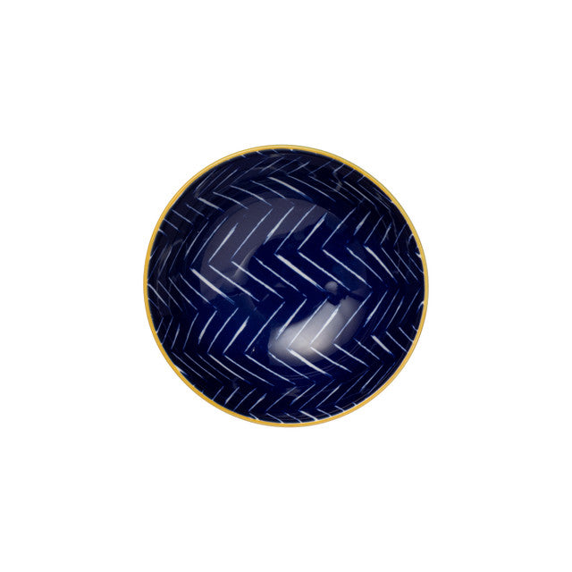 Mikasa Indigo Chevron Nibble Bowl 12Cm