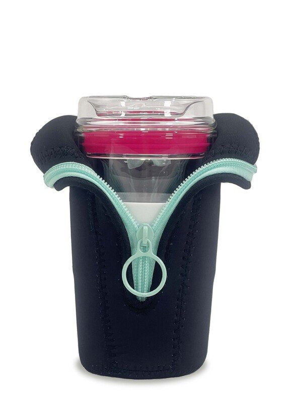 Ioco 12Oz Travel Cup Jacket Accessory - Black | Ocean Blue Zipper