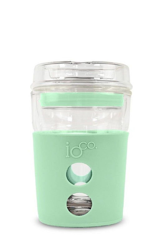 Ioco 4Oz Piccolo All Glass Coffee Traveller - Misty Mint