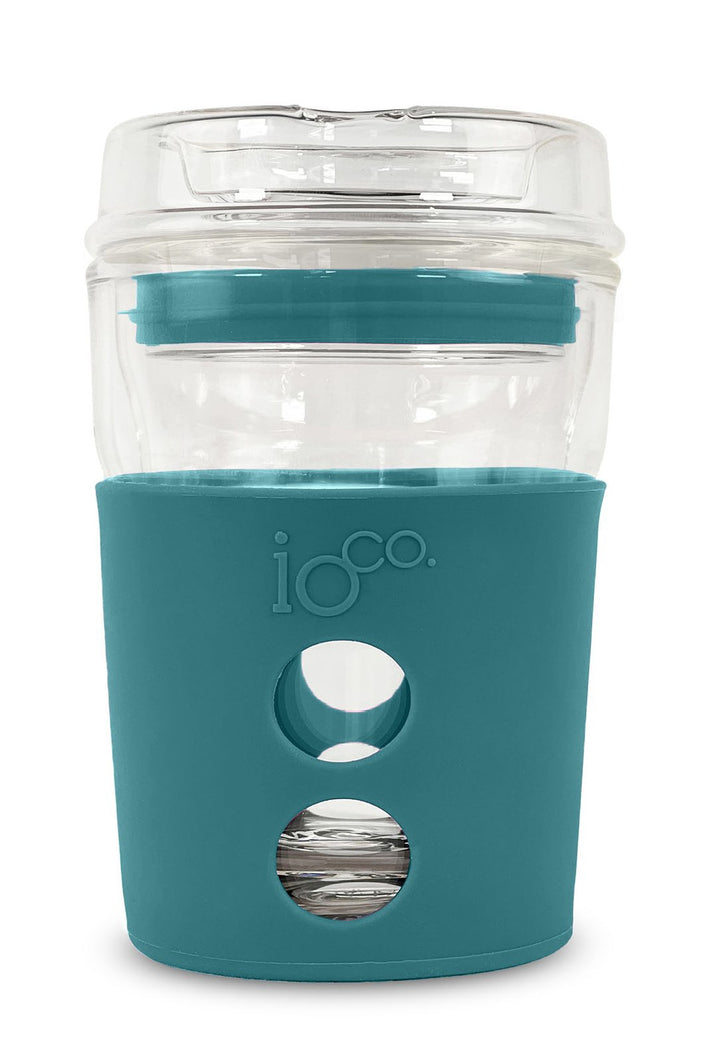 Ioco Glass Travel Mug 8Oz Peacock Green
