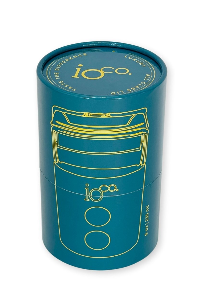 Ioco Glass Travel Mug 8Oz Peacock Green