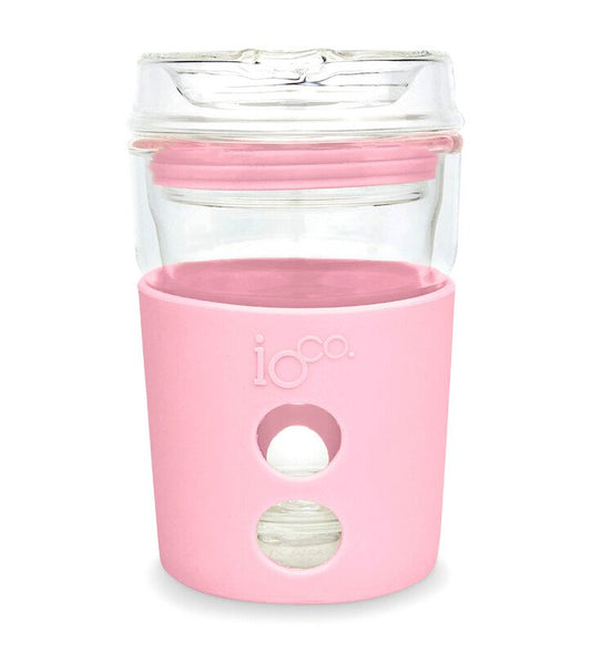 Ioco Glass Travel Mug 8Oz Sweet Marshmallow Pink