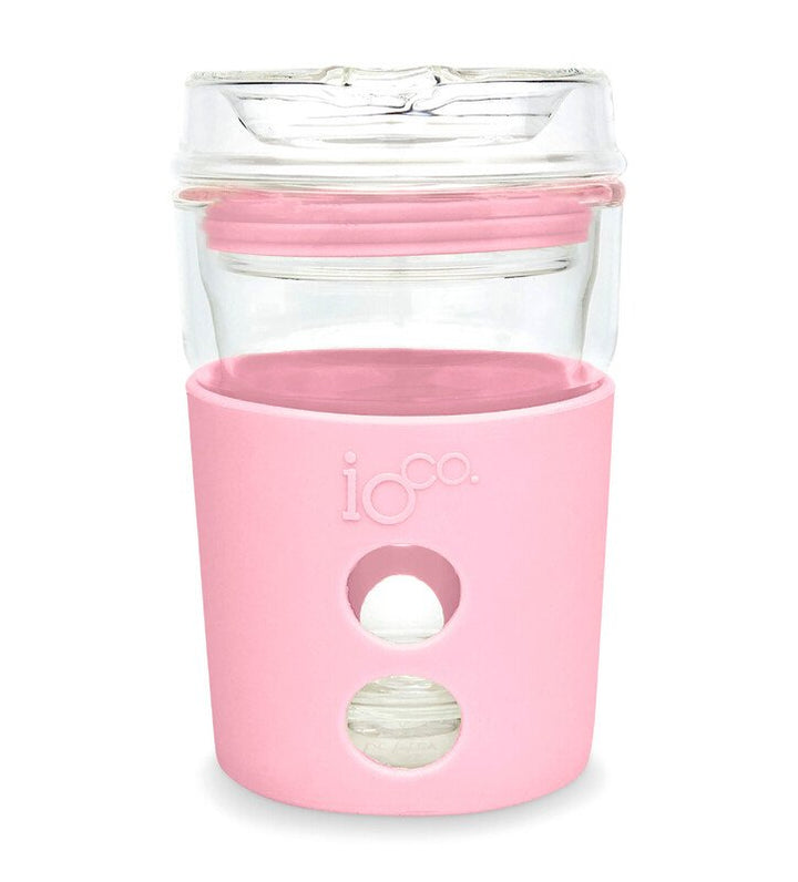 Ioco Glass Travel Mug 8Oz Sweet Marshmallow Pink
