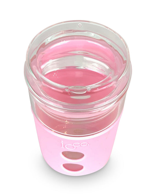 Ioco Glass Travel Mug 8Oz Sweet Marshmallow Pink