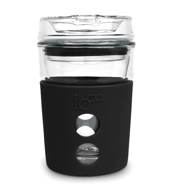 Ioco 8oz All Glass Coffee Traveller Black