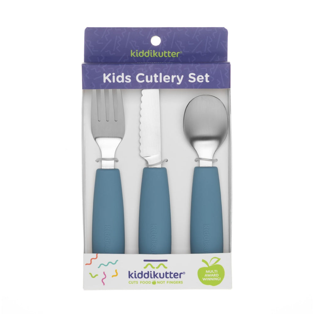 Kiddikutter 3 Piece Cutlery Set Sky Blue