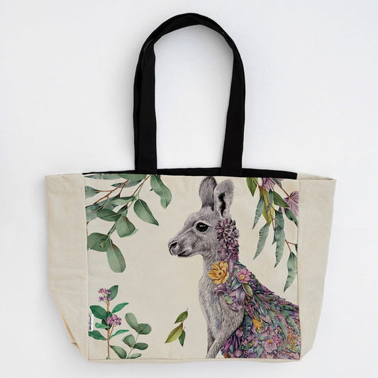 Tote Bag – Grey Kangaroo Portrait