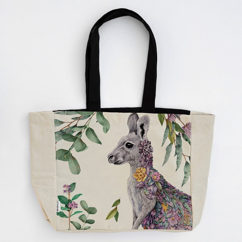 Tote Bag – Grey Kangaroo Portrait