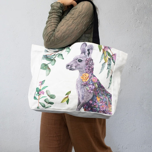 Tote Bag – Grey Kangaroo Portrait