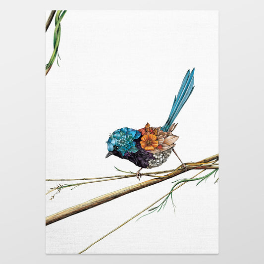 Marini Ferlazzo Organic Cotton Tea Towel – Variegated Fairy-Wren 