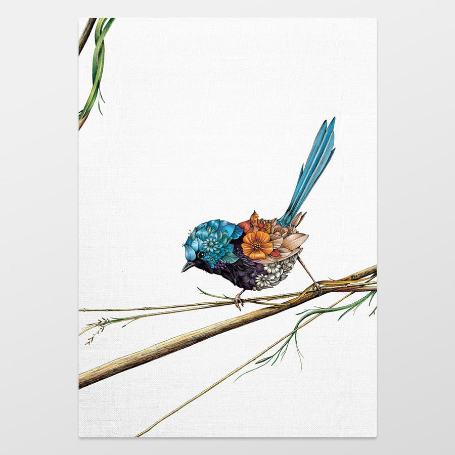 Marini Ferlazzo Organic Cotton Tea Towel – Variegated Fairy-Wren 