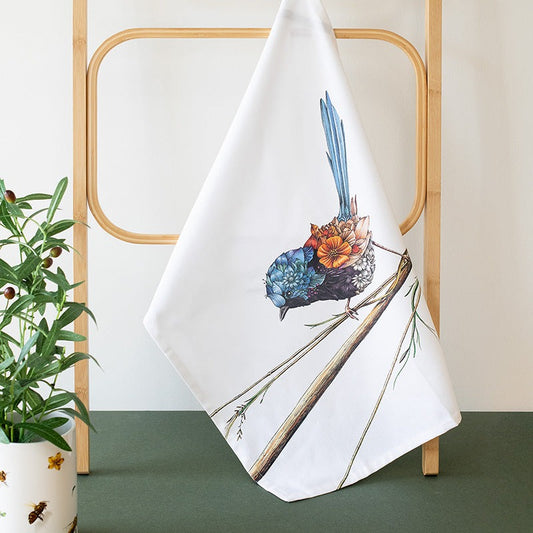 Marini Ferlazzo Organic Cotton Tea Towel – Variegated Fairy-Wren 