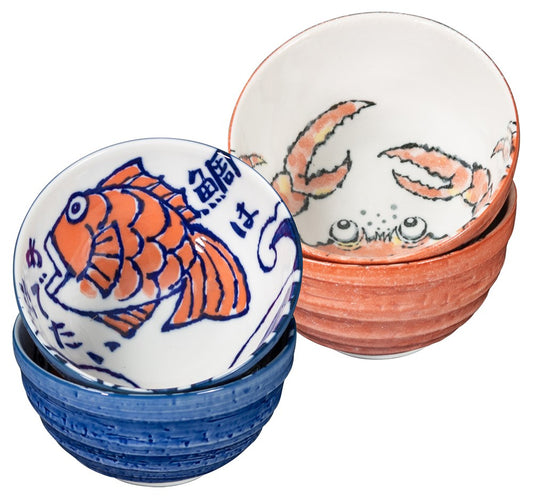 Omotenashi Etegami Tai And Kan Bowl - Set Of 4