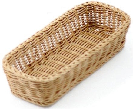 Icon Chef Rectangle Cutlery Holder - Round Weave (m) - 28x11x7hcm
