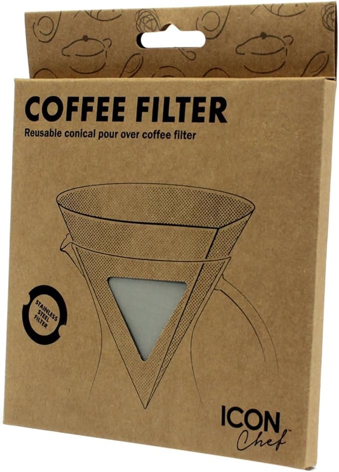 Ic Icon Chef Coffee Filter - Cone Shape Stainless Steel