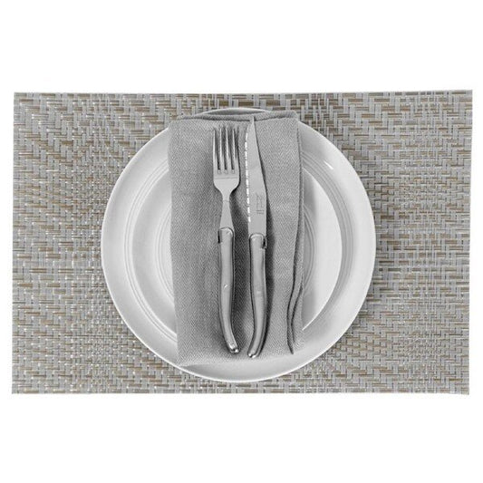 Icon Chef Table Placemats - Set Of 6 Classic Silver