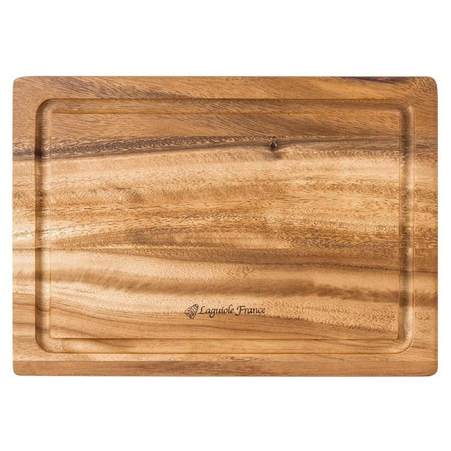 Laguiole Acacia Serving Board With Groove 25 X 35 X 1.8cm