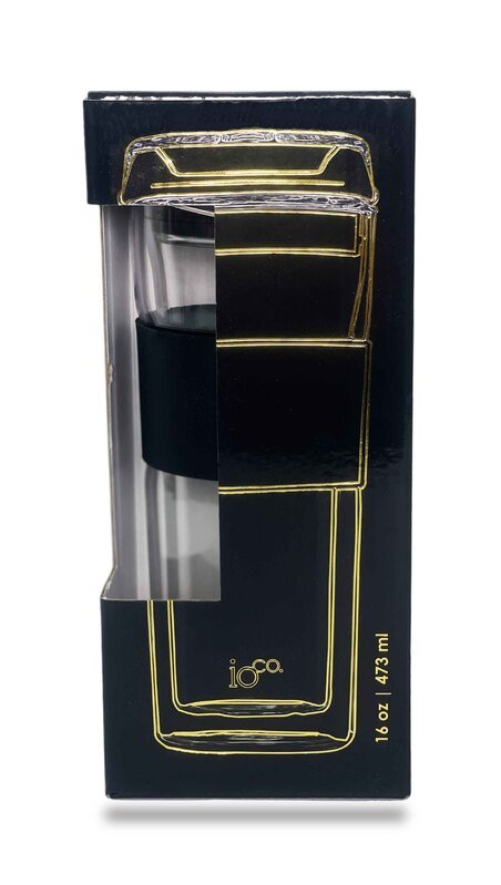 Ioco 16Oz Glass Tea And Coffee Travel Cup - Lavender