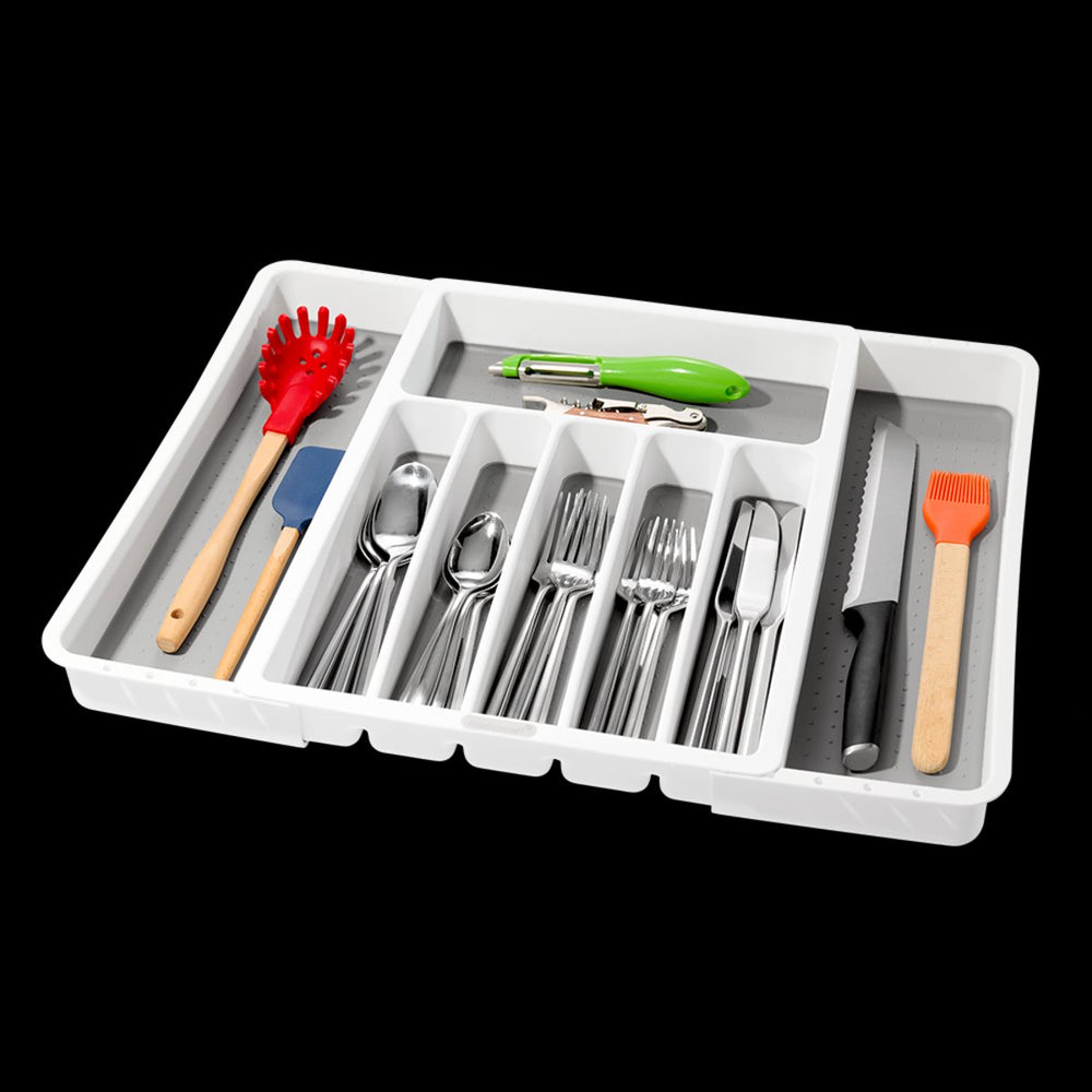 Expandable Cutlery Tray - White