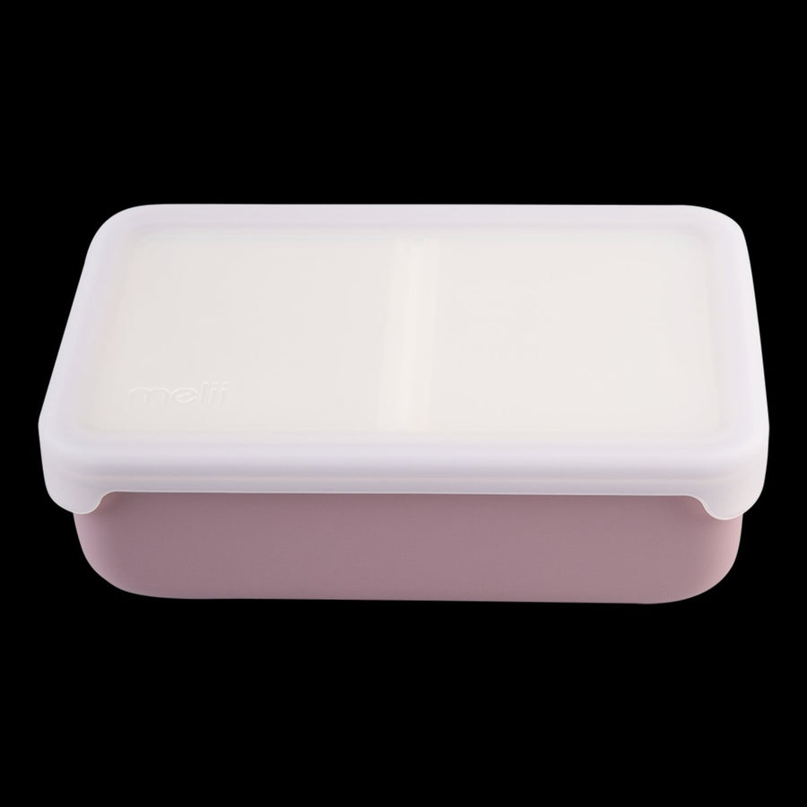 Melii Luxe Silicone Bento W/ Silicone Dividers 700Ml - Pink/ Ivory