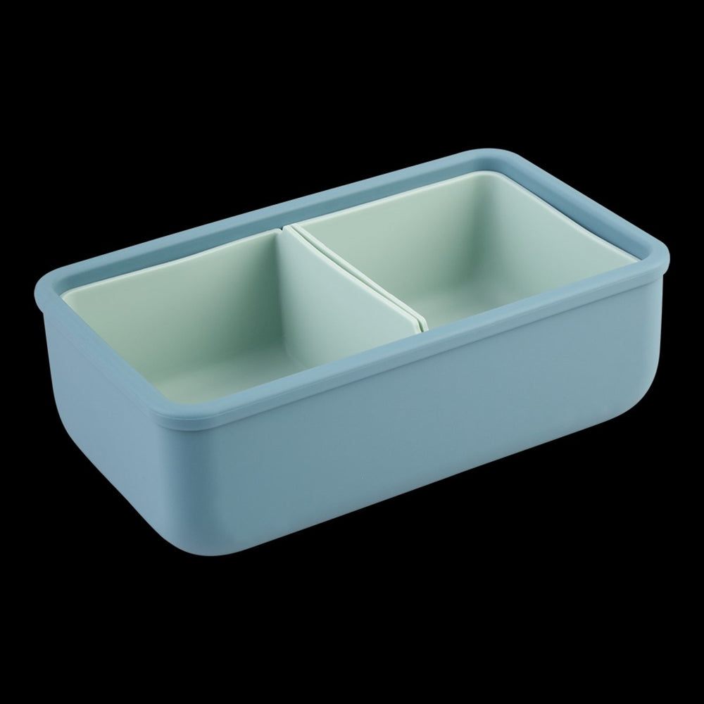 Melii Luxe Silicone Bento W/ Silicone Dividers 700Ml - Blue / Mint