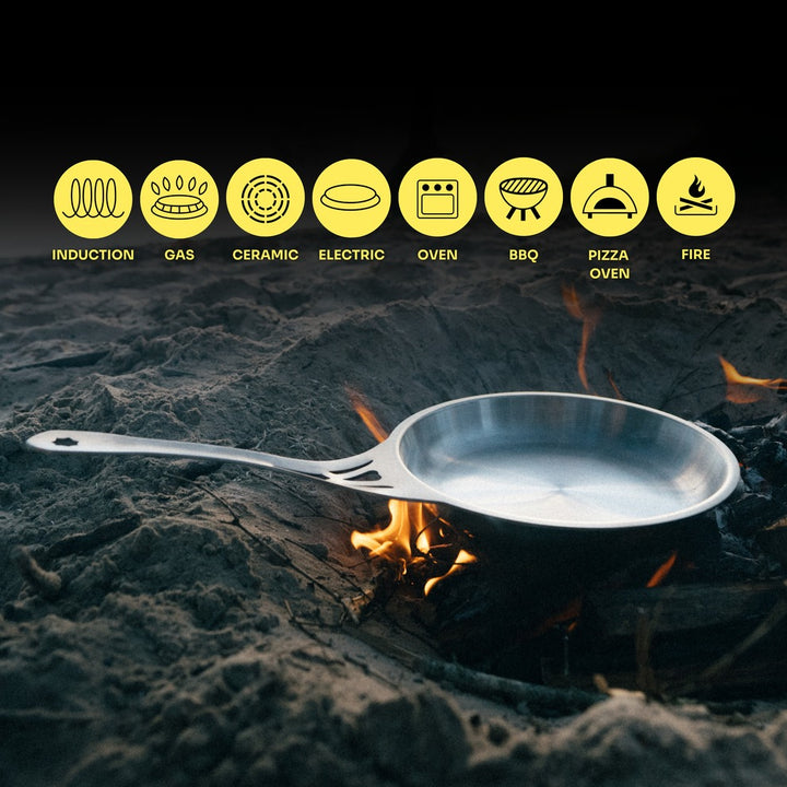 Solidteknics Noni Satin 26Cm Skillet Frypan - Stainless Steel