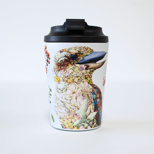 Double Wall Insulated Travel Cup – Kookaburra Portrait 