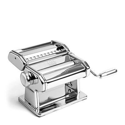 Marcato Atlas+ Fresh Pasta Machine In Anodized Aluminium With 4 Sizes | Lasagne, Fettuccine, Tagliolini And Spaghetti, Made In Italy, Compatible With