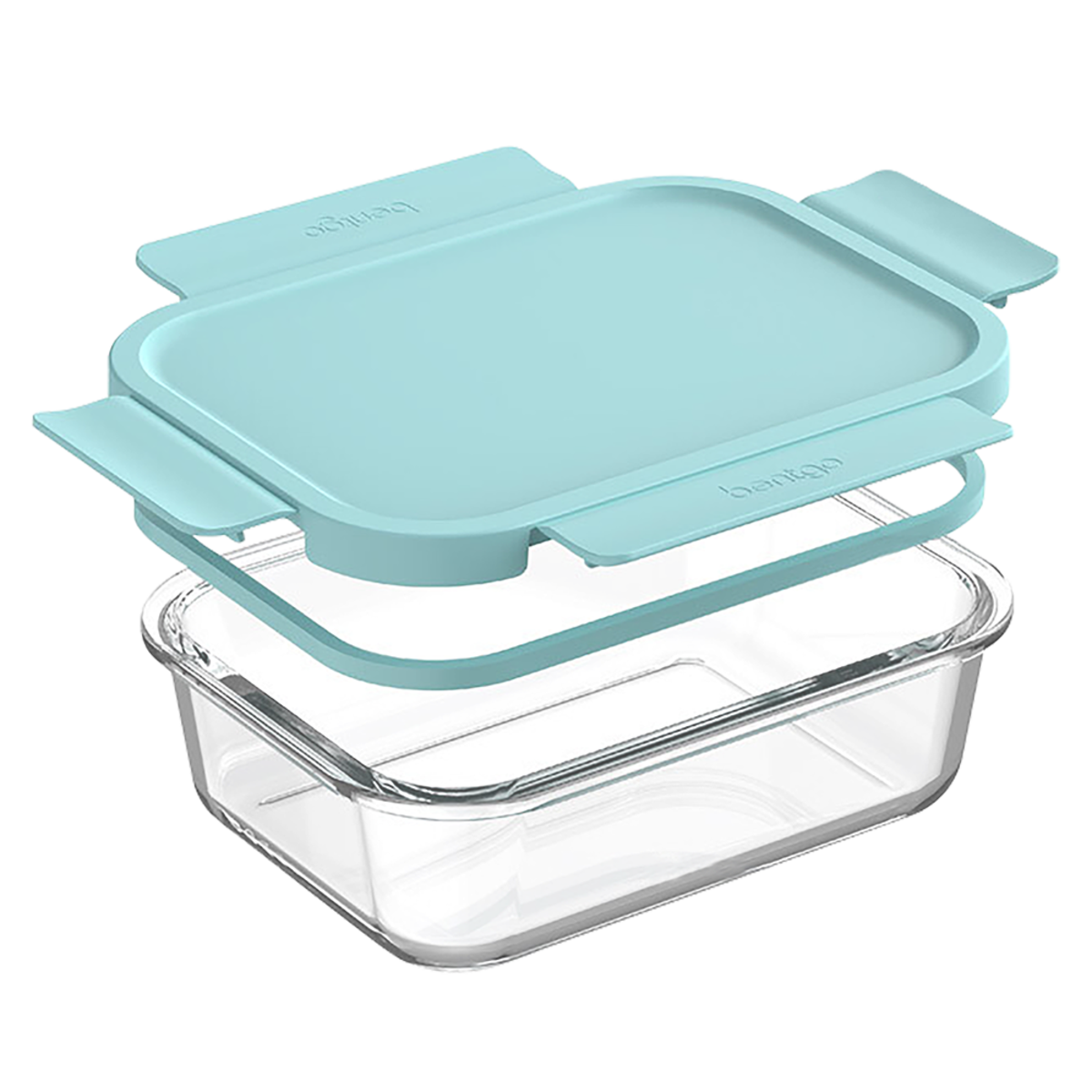 Bentgo 8 Pce Rectangle Glass Food Storage Set - Soft Aqua