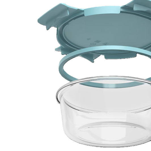 Bentgo 6 Pce Round Glass Food Storage Set - Soft Aqua