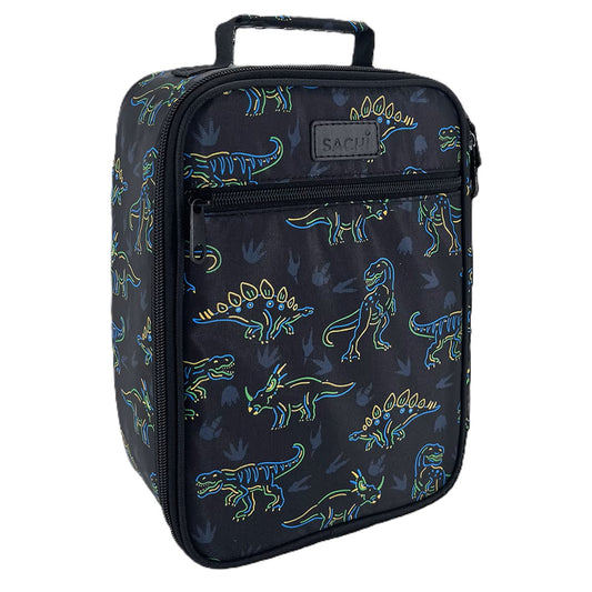 Insulated Lunch Tote Neon Dinosaurs