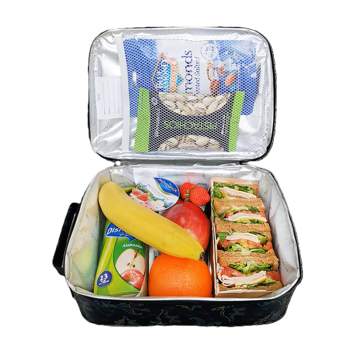 Insulated Lunch Tote Neon Dinosaurs