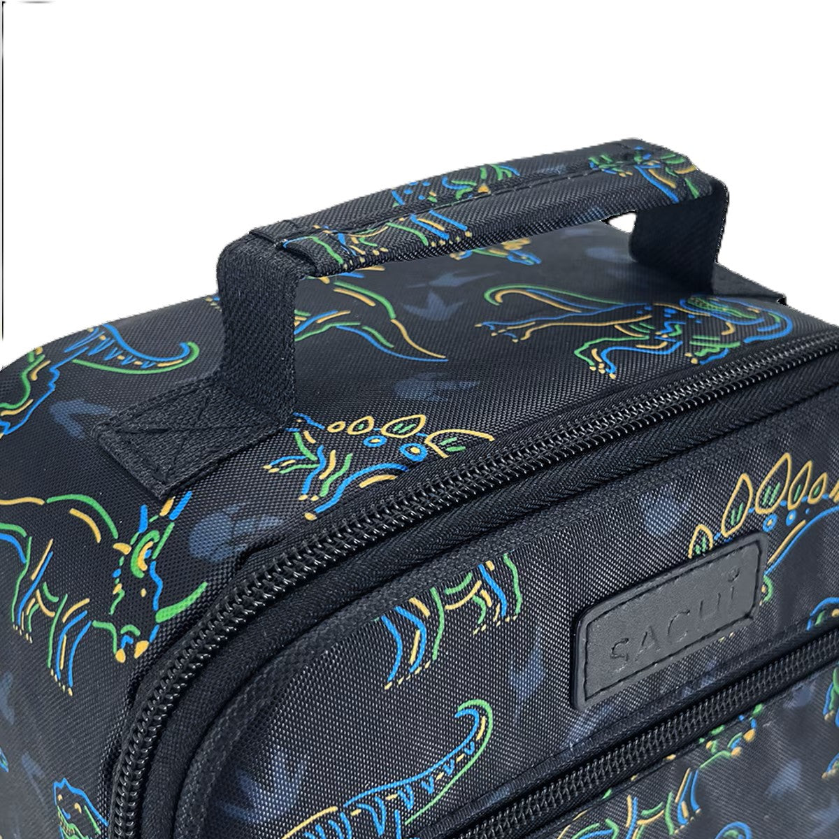 Insulated Lunch Tote Neon Dinosaurs