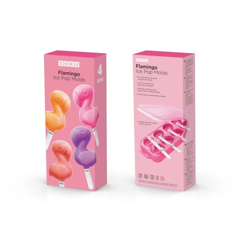 Zoku Flamingo Ice Pop Moulds (4 Moulds)