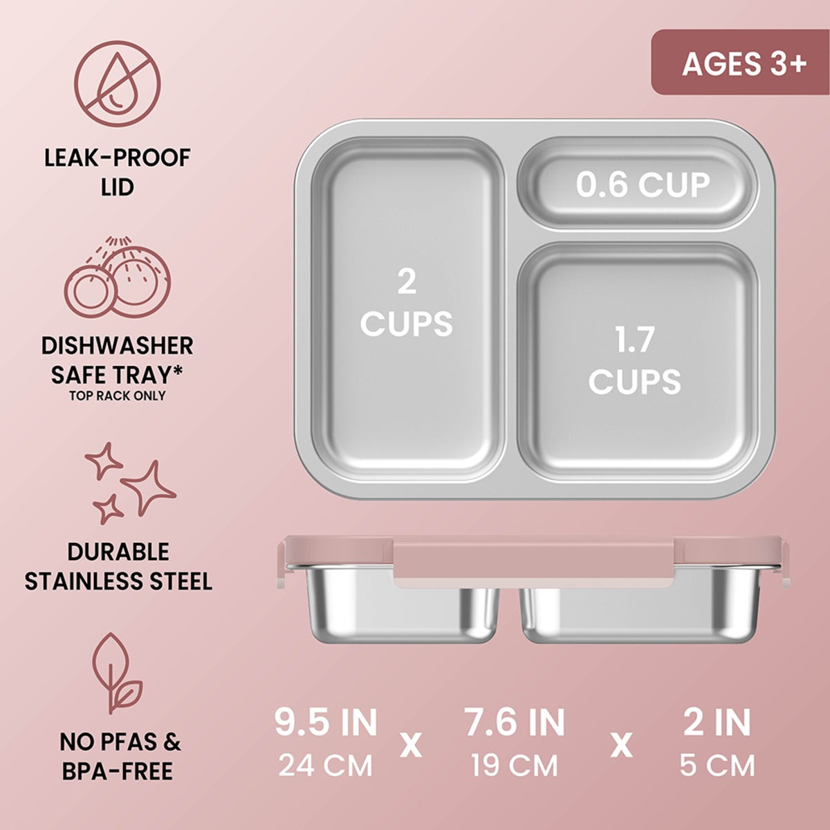 Bentgo Ss Lunch Box - Dusty Rose