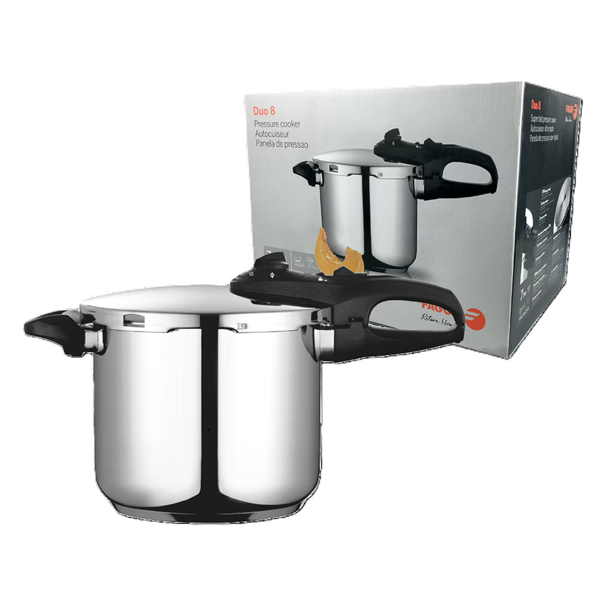 "fagor" Duo 8 S/s Pressure Cooker 7.5l